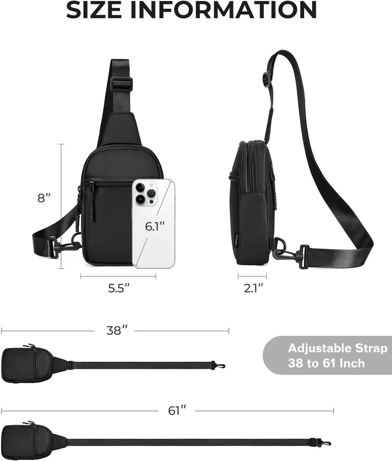 CHOLISS Small Sling Bag for Women and Men, Crossbody Bags Trendy Fanny Packs Chest Bag with Extended Strap - Image 5